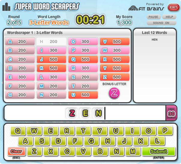 Super Word Scrapers screenshot