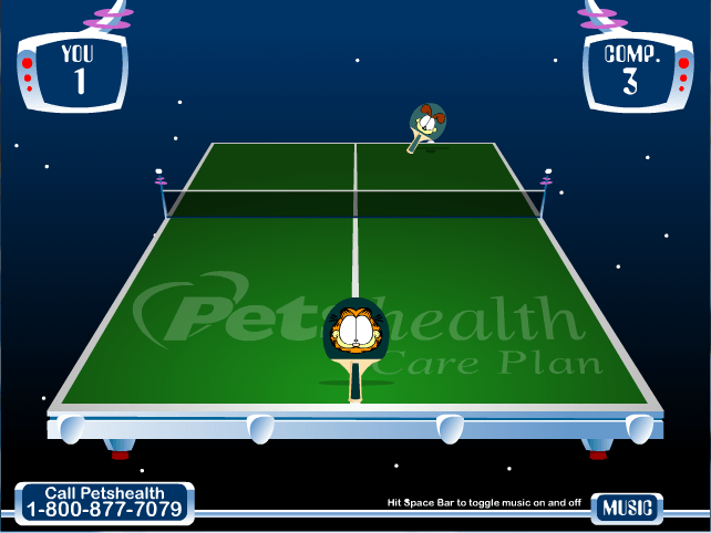 Garfield's Ping Pong screenshot