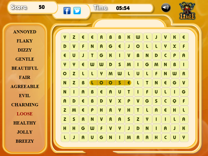 Adjectives Search screenshot