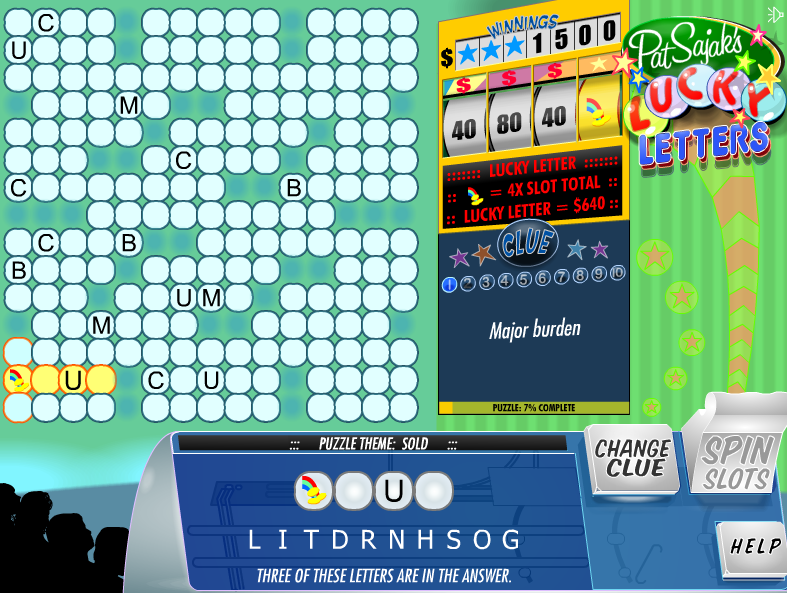 Pat Sajak's Lucky Letters screenshot