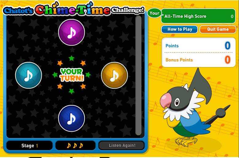 Chatot's Chime-Time Challenge! screenshot