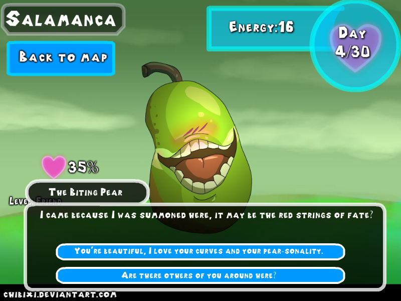 The Biting Pear of Love Dating Sim screenshot
