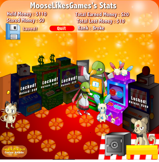 The Golden Pokeball Casino Arcade screenshot