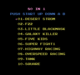 Double Players Mini Joystick 80-in-1 [Model MJ8500] screenshot
