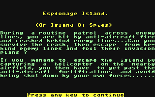 Adventure D - Espionage Island [Model ACC 091] screenshot