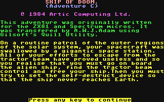 Adventure C - The Ship of Doom [Model ACC 090] screenshot
