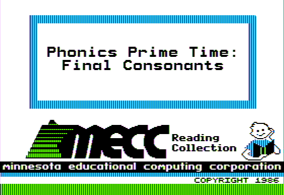 Phonics Prime Time: Final Consonants [Model MECC-A176] screenshot