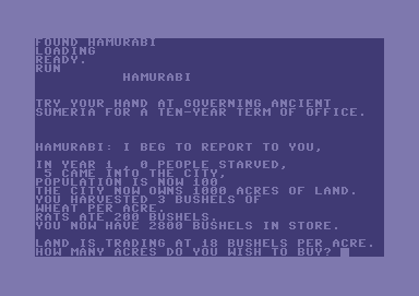 Hamurabi screenshot