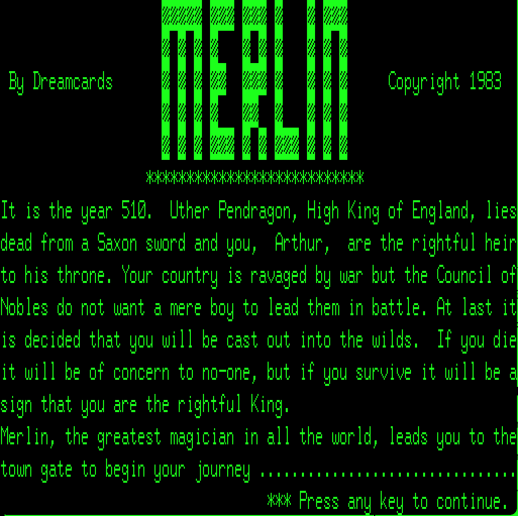 Merlin Adventure screenshot