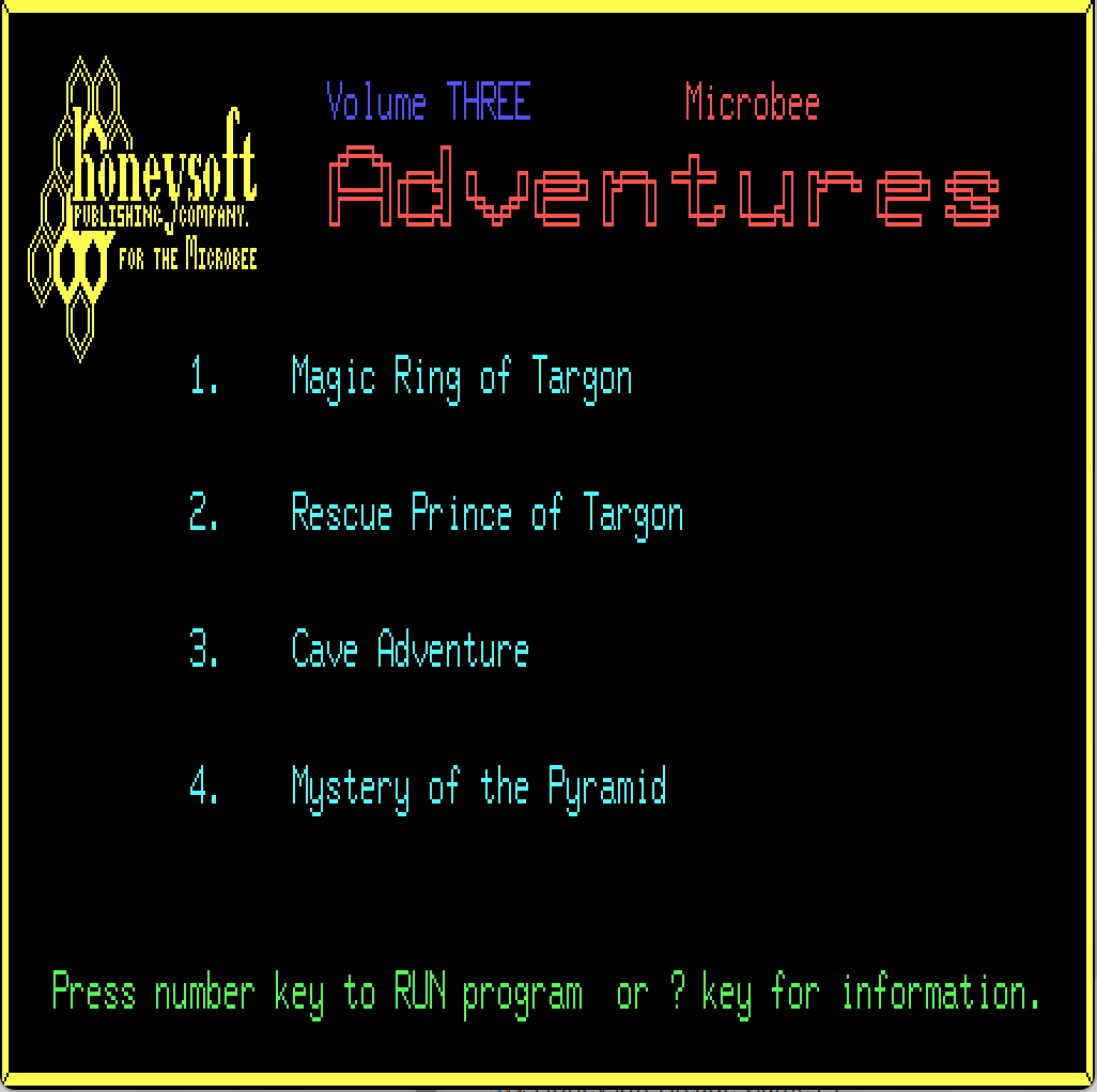 Honeysoft Microbee Adventures Vol. Three screenshot