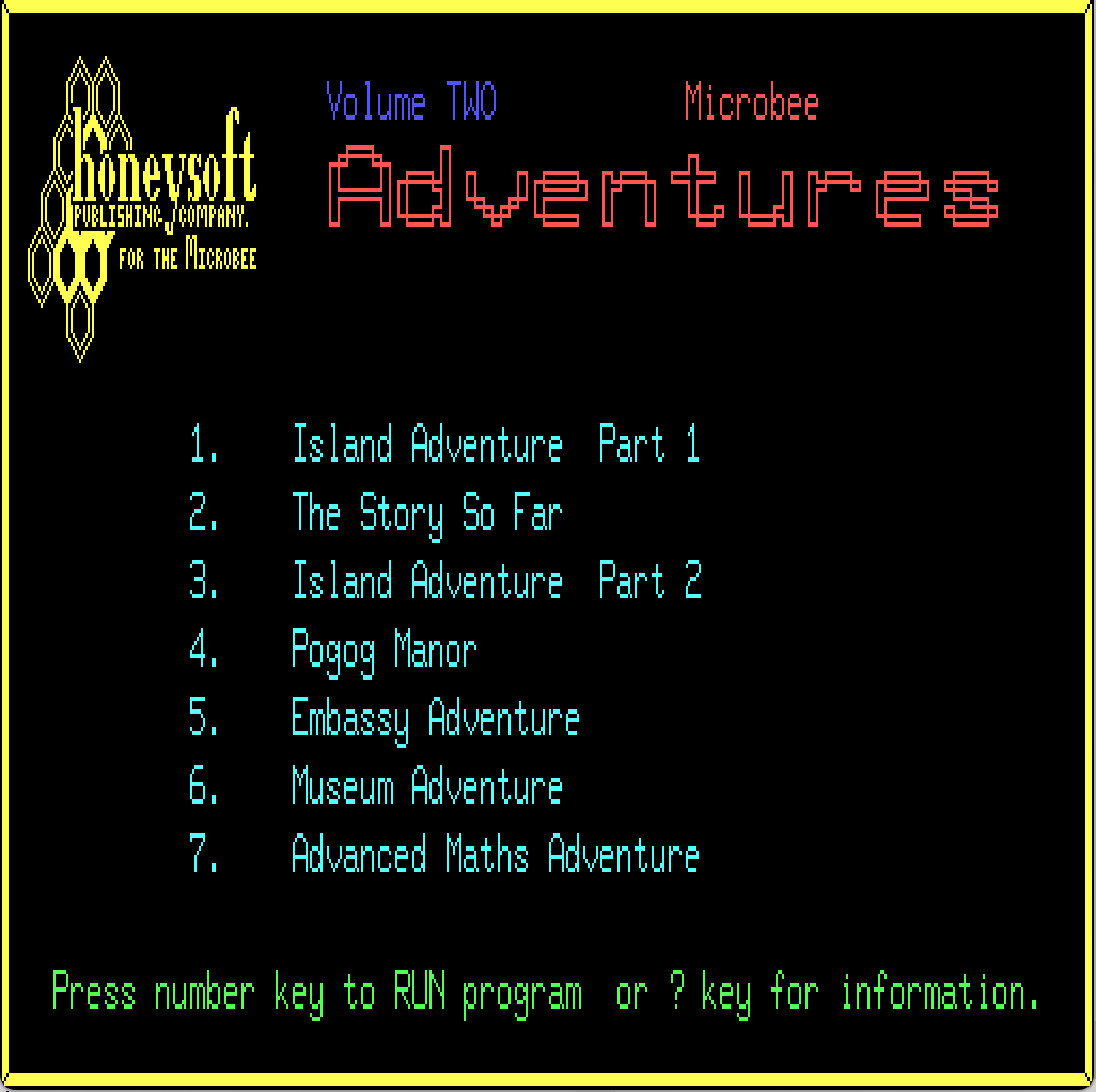 Honeysoft Microbee Adventures Vol. Two screenshot