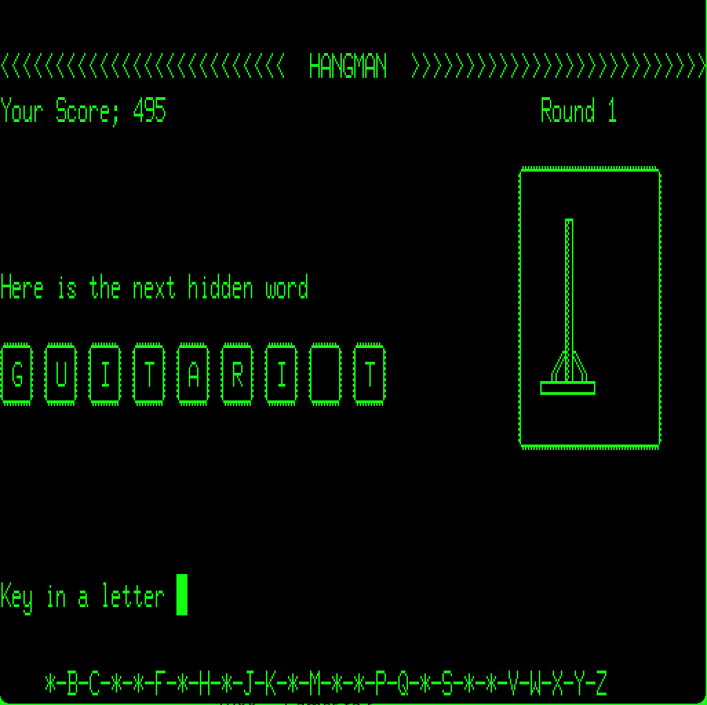 Hangman screenshot