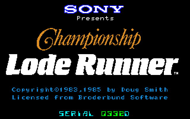 Championship Lode Runner [Model SMW-G725D] screenshot
