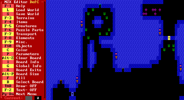 MegaZeux Ver. 1.00g + Caverns of Zeux screenshot