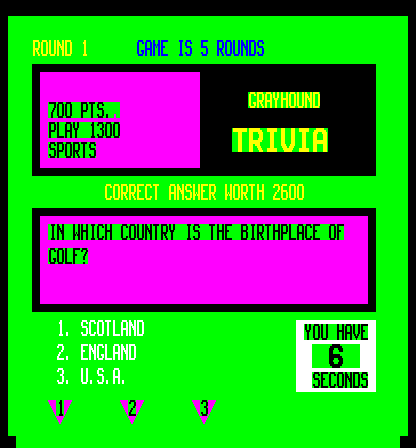 Video Trivia [Upright model] screenshot