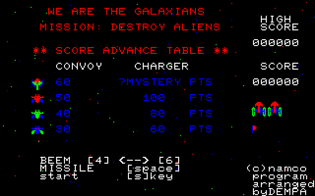 Galaxian [Model DP-3779] screenshot