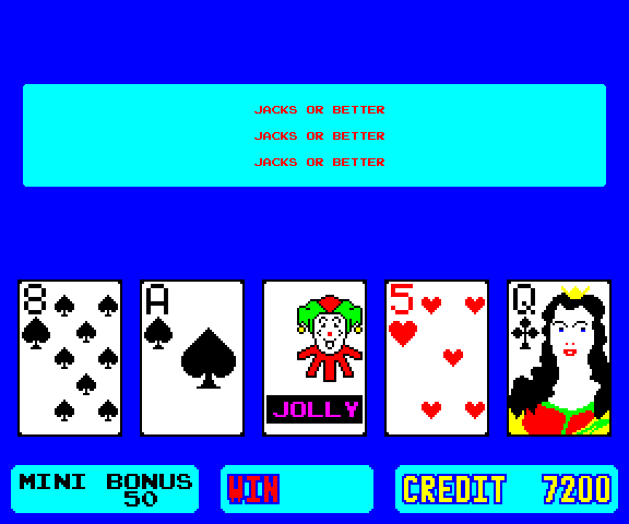 Jacks or Better Poker screenshot
