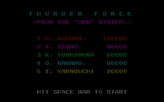 Thunder Force screenshot