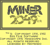 Miner 2049er [Model DMG-MV-USA] screenshot