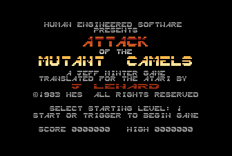 Attack of the Mutant Camels [Model C518] screenshot
