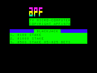 Blackjack [Model MG1007] screenshot