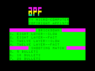 Brickdown / Shooting Gallery [Model MG1005] screenshot
