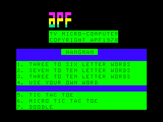 Hangman / Tic Tac Toe / Doddle [Model MG1003] screenshot