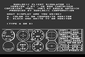Flight Simulator II [Model RX8091] screenshot