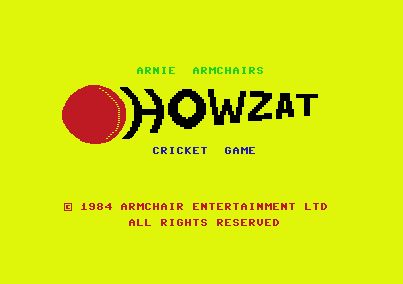 Arnie Armchairs Howzat Cricket Game screenshot