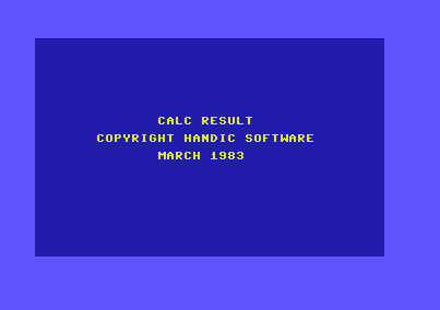 Calc Result screenshot