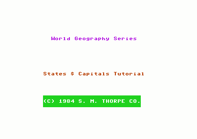 States and Capitals Tutorial screenshot
