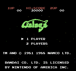 Galaga - Demons of Death [Model NES-AG-USA] screenshot