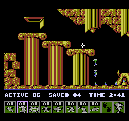 Lemmings [Model NES-LG-USA] screenshot