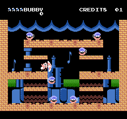 Parasol Stars - The Story of Bubble Bobble III [Model NES-P6-FRA] screenshot