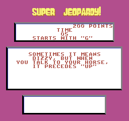 Super Jeopardy! [Model NES-7J-USA] screenshot