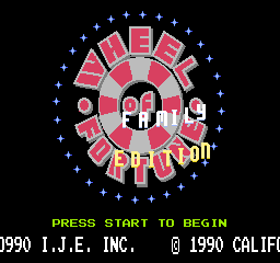 Wheel of Fortune - Family Edition [Model NES-W3-USA] screenshot