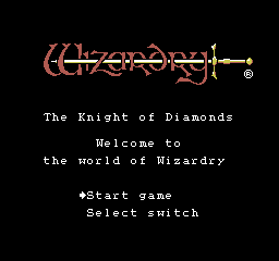Wizardry - Knight of Diamonds [Model NES-32-USA] screenshot