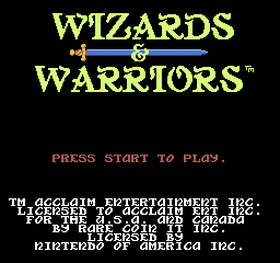 Wizards & Warriors [Model NES-WW-USA] screenshot