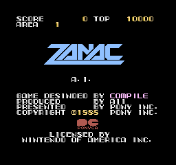 Zanac A.I. [Model NES-ZA-USA] screenshot