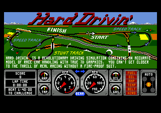Hard Drivin' [Model 301017-0150] screenshot