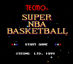 Tecmo Super NBA Basketball screenshot