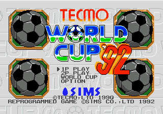 Tecmo World Cup '92 [Model T-44023] screenshot