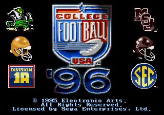 College Football USA 96 [Model 7491] screenshot