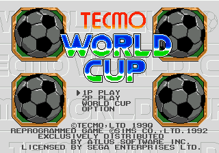 Tecmo World Cup [Model T-44016] screenshot