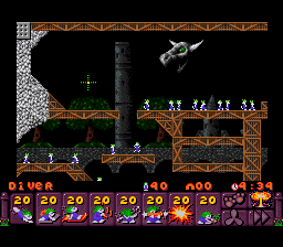 Lemmings 2 - The Tribes [Model SNS-L2-USA] screenshot