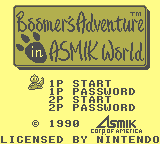 Boomer's Adventure in ASMIK World [Model DMG-AS-USA] screenshot