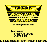 Gradius - The Interstellar Assault [Model DMG-NE-USA] screenshot