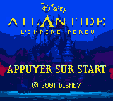 Disney's Atlantis - The Lost Empire [Model CGB-BABY-EUU] screenshot