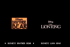 2 Games in 1: Disney's Brother Bear + Disney's The Lion King [Model AGB-BLBX-EUU] screenshot