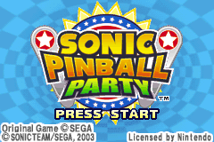 Sonic Pinball Party [Model AGB-A86P] screenshot